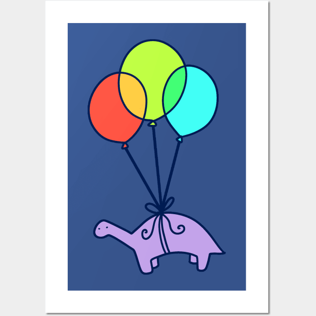 Balloon Dinosaur Wall Art by saradaboru